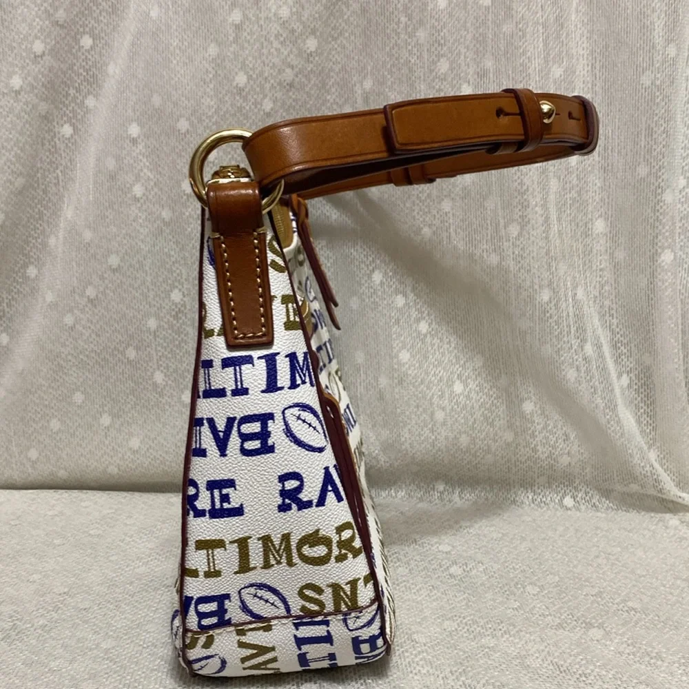 Dooney & Bourke Baltimore Ravens Doodle Small Kiley Hobo - Picture 9 of 16
